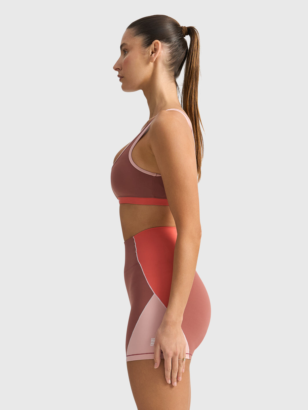 SPORT CLUB SCOOP NECK BRA - CAFFE