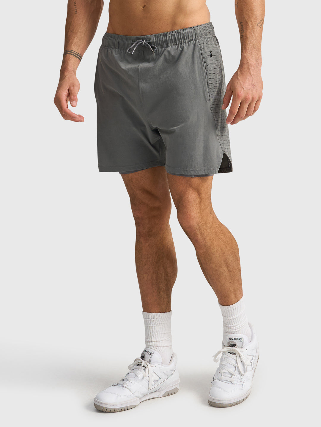 EVOLVE 2 IN 1 SHORTS - Silver Blue