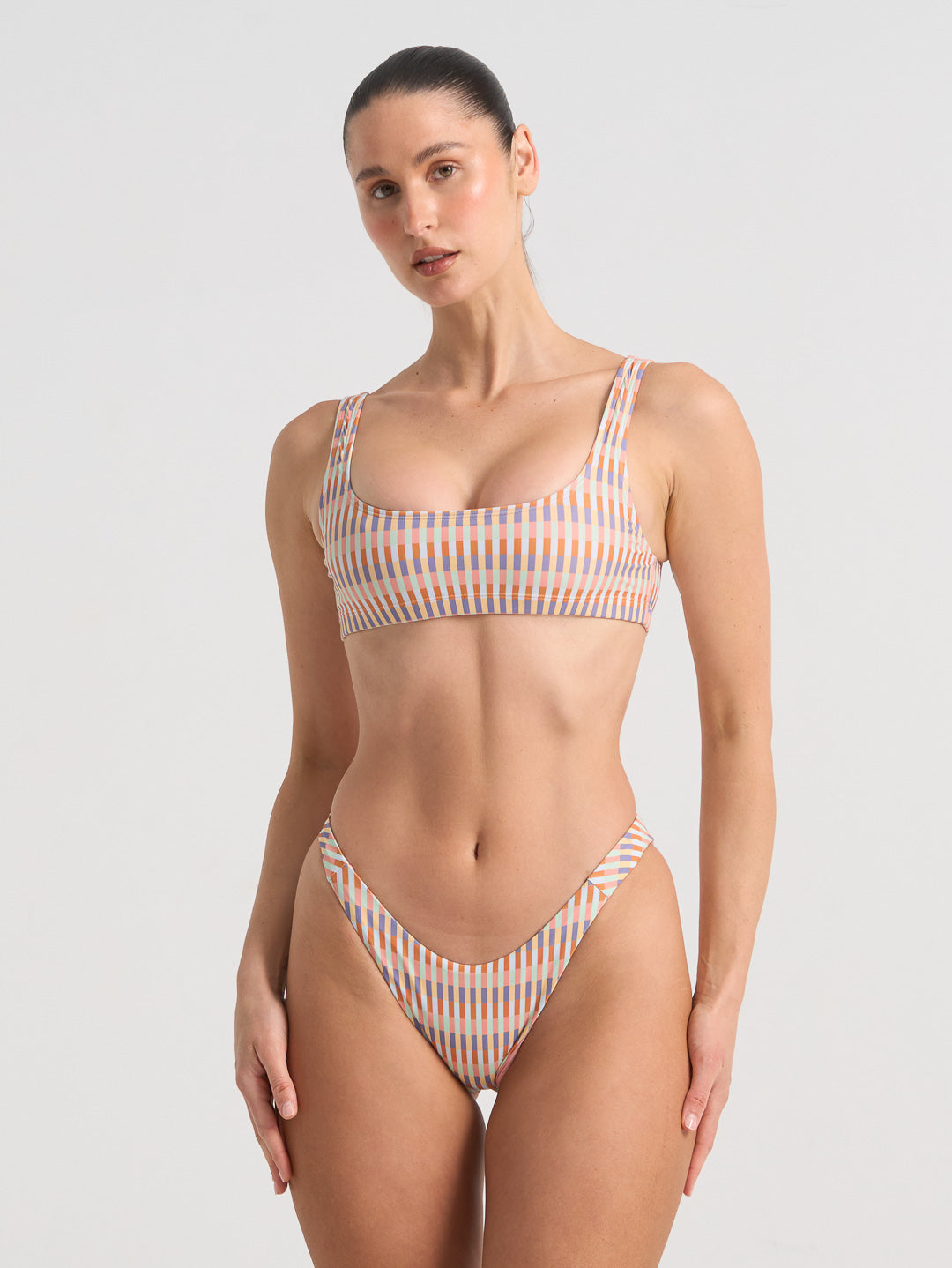 GLORY DAYS SCOOP SWIM TOP - AOP