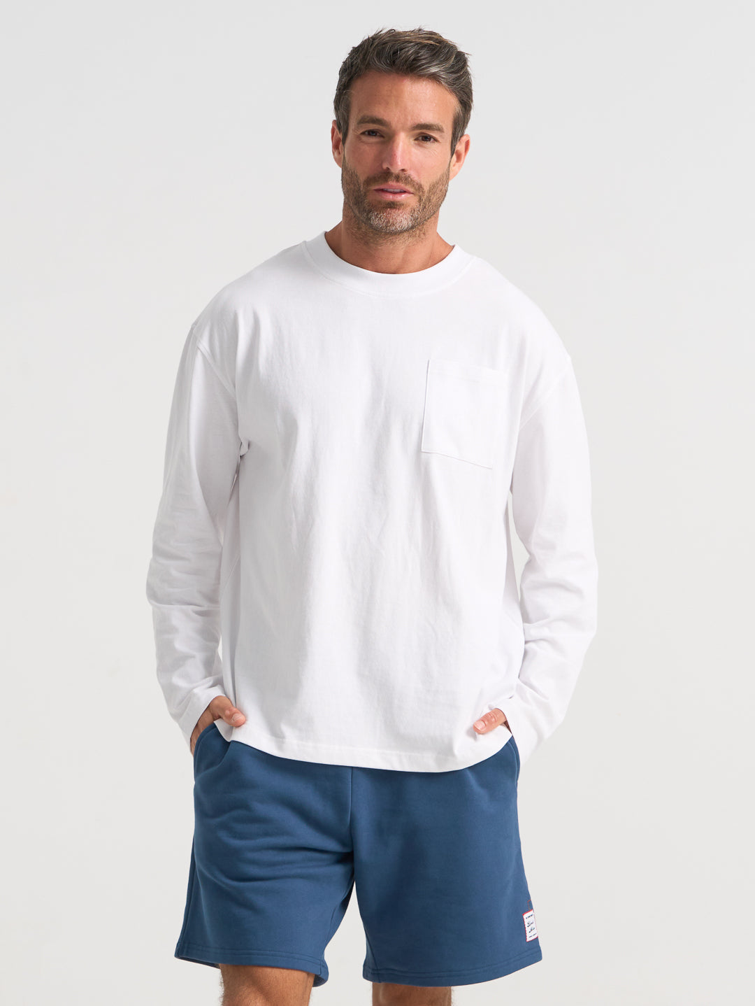 Forma Pocket Long Tee - White