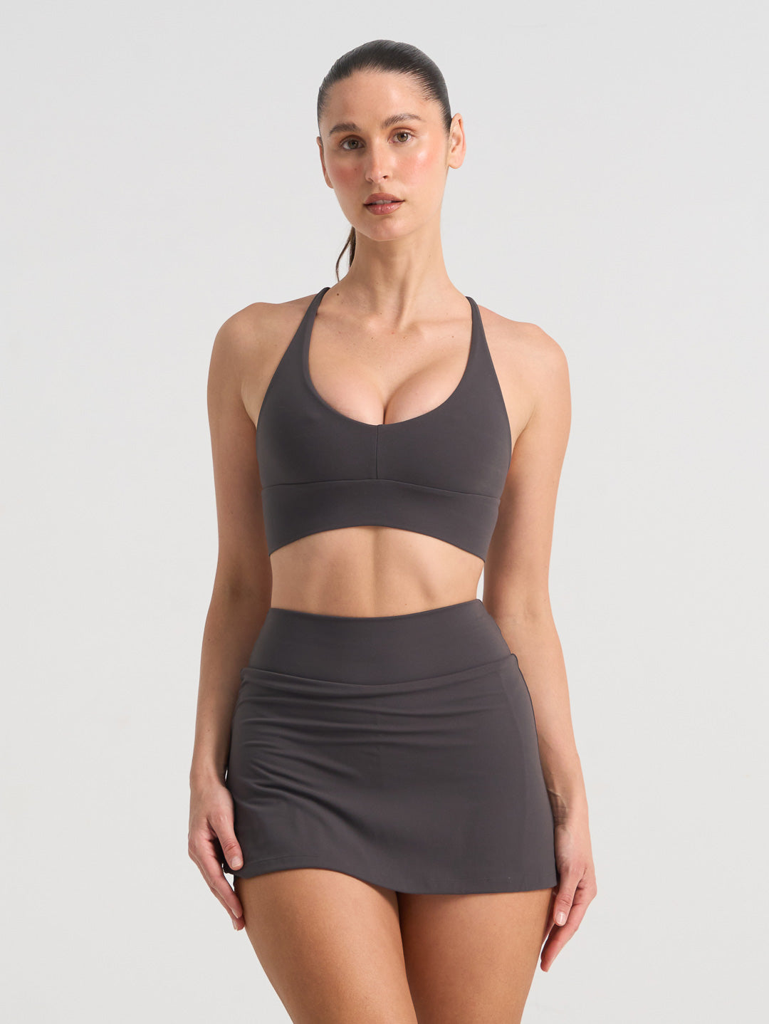 GLORY DAYS V RACER CROP - WASHED BLACK