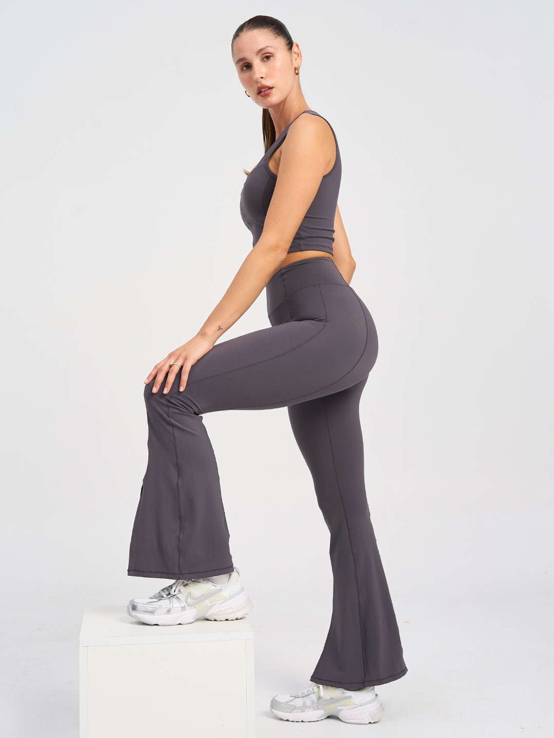Full Length Flare Pant - Steel