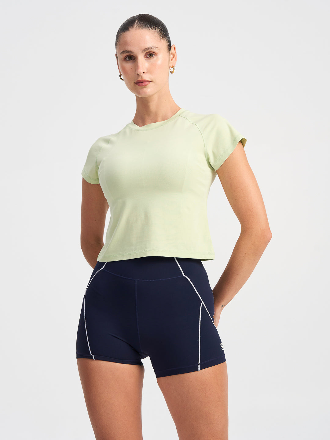 Cropped Tech Tee - Green