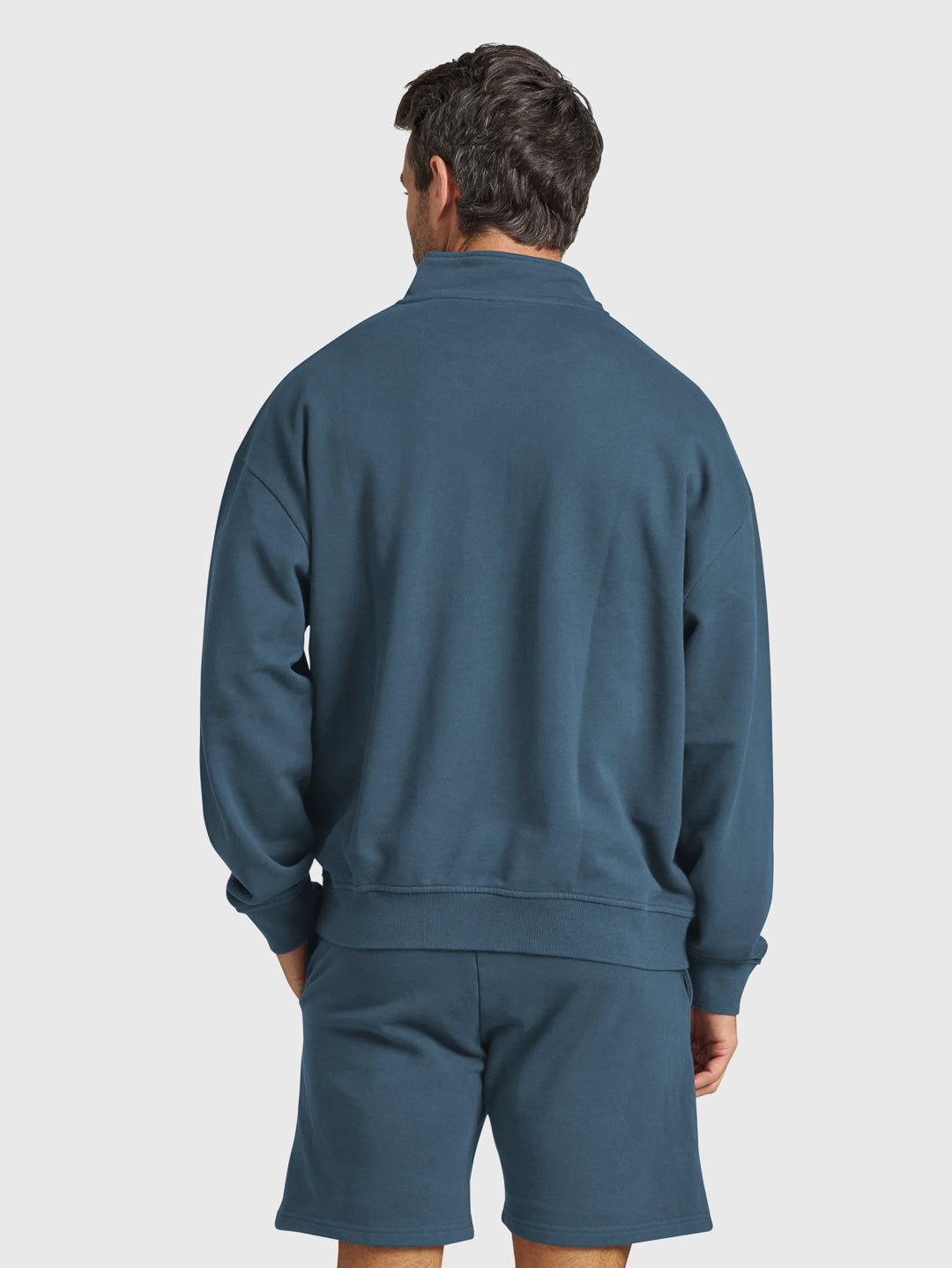 Forma 1/4 Zip Sweat - Washed Teal
