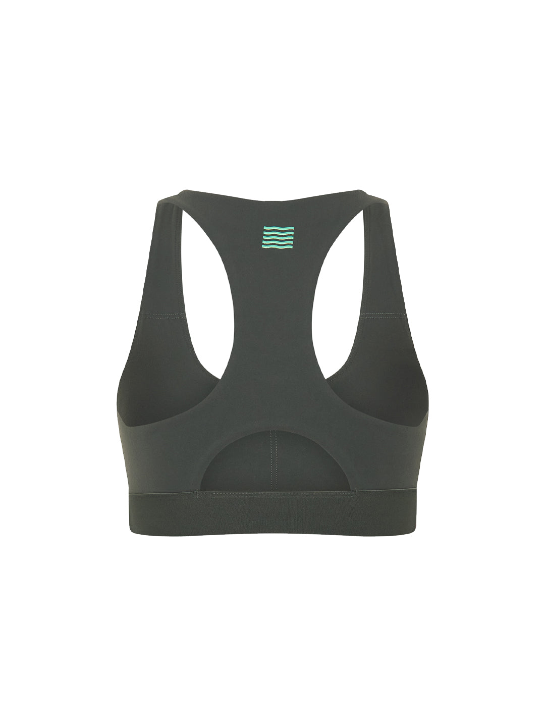 asphalt grey high-support sports bra crop back view product image