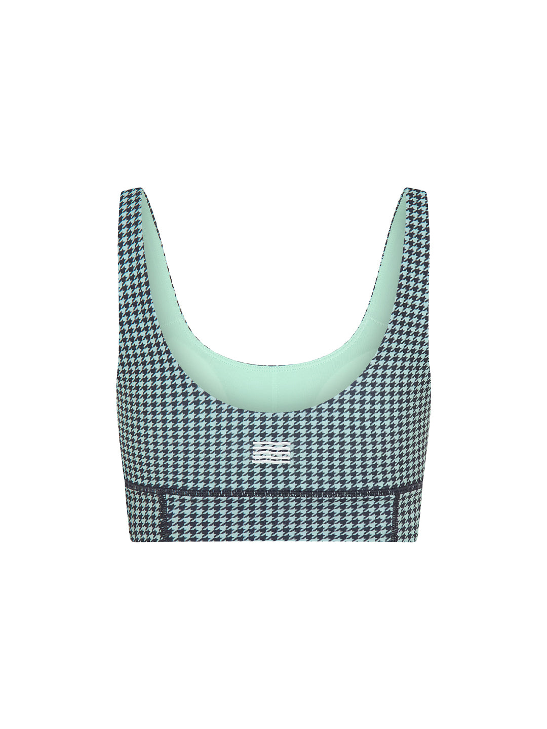 mini houndstooth sports bra crop back view product image