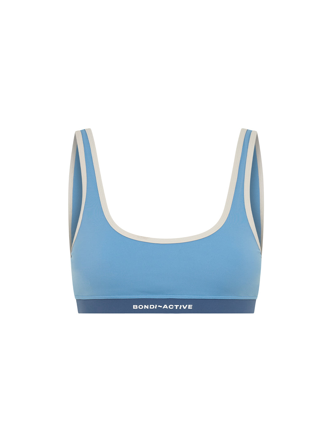 SPORT CLUB SCOOP NECK BRA - BLUE