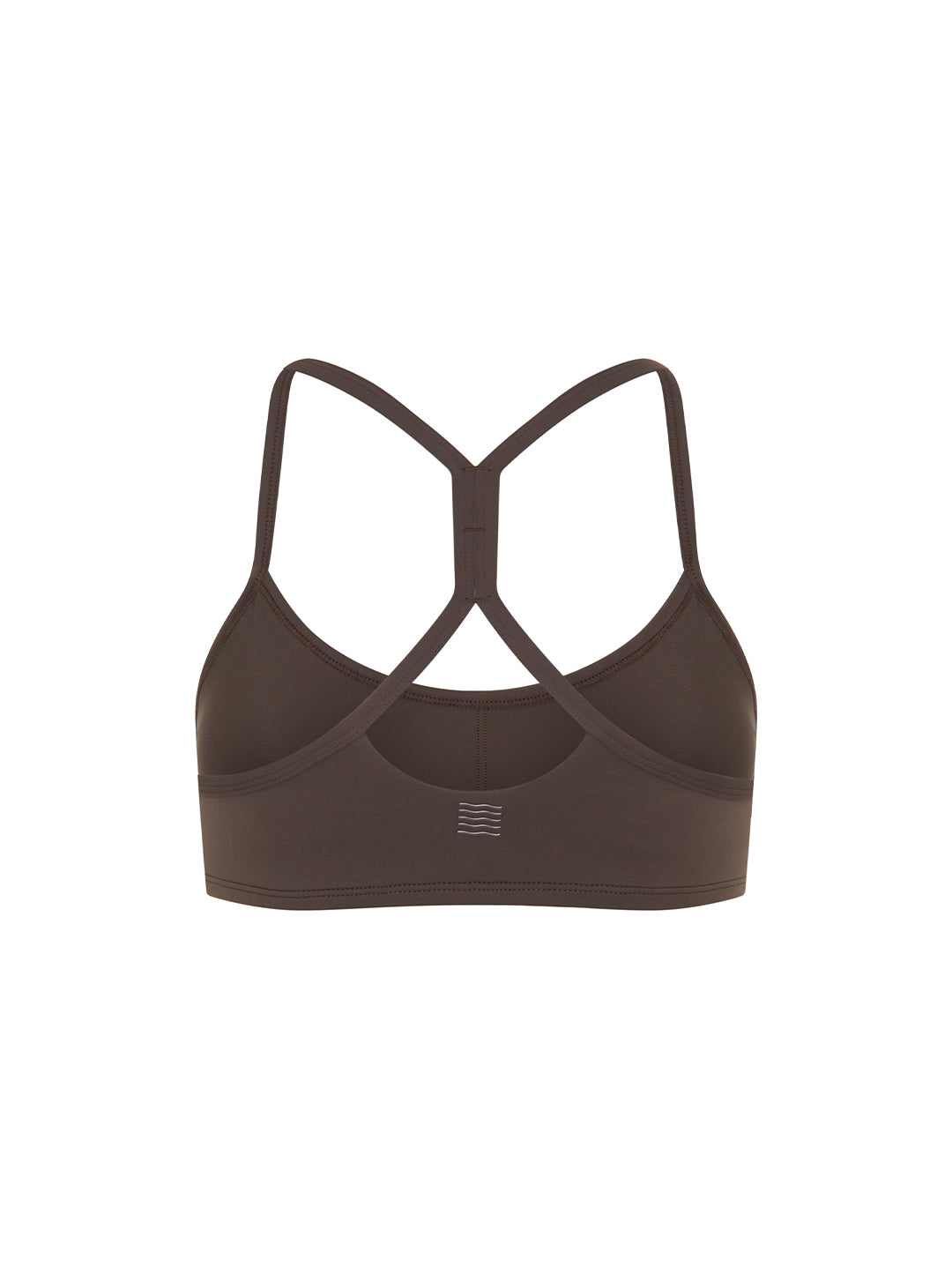 BASELINE STRAPPY SCOOP BRA - CHOCOLATE