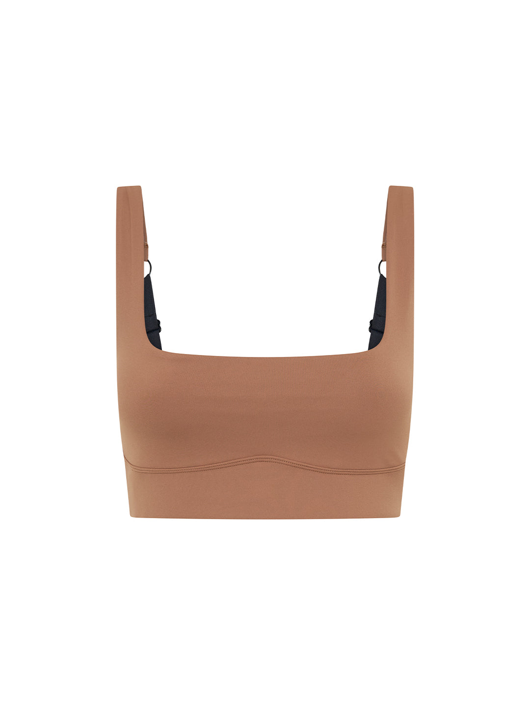 BASE SQUARE NECK CROP - MOCHA