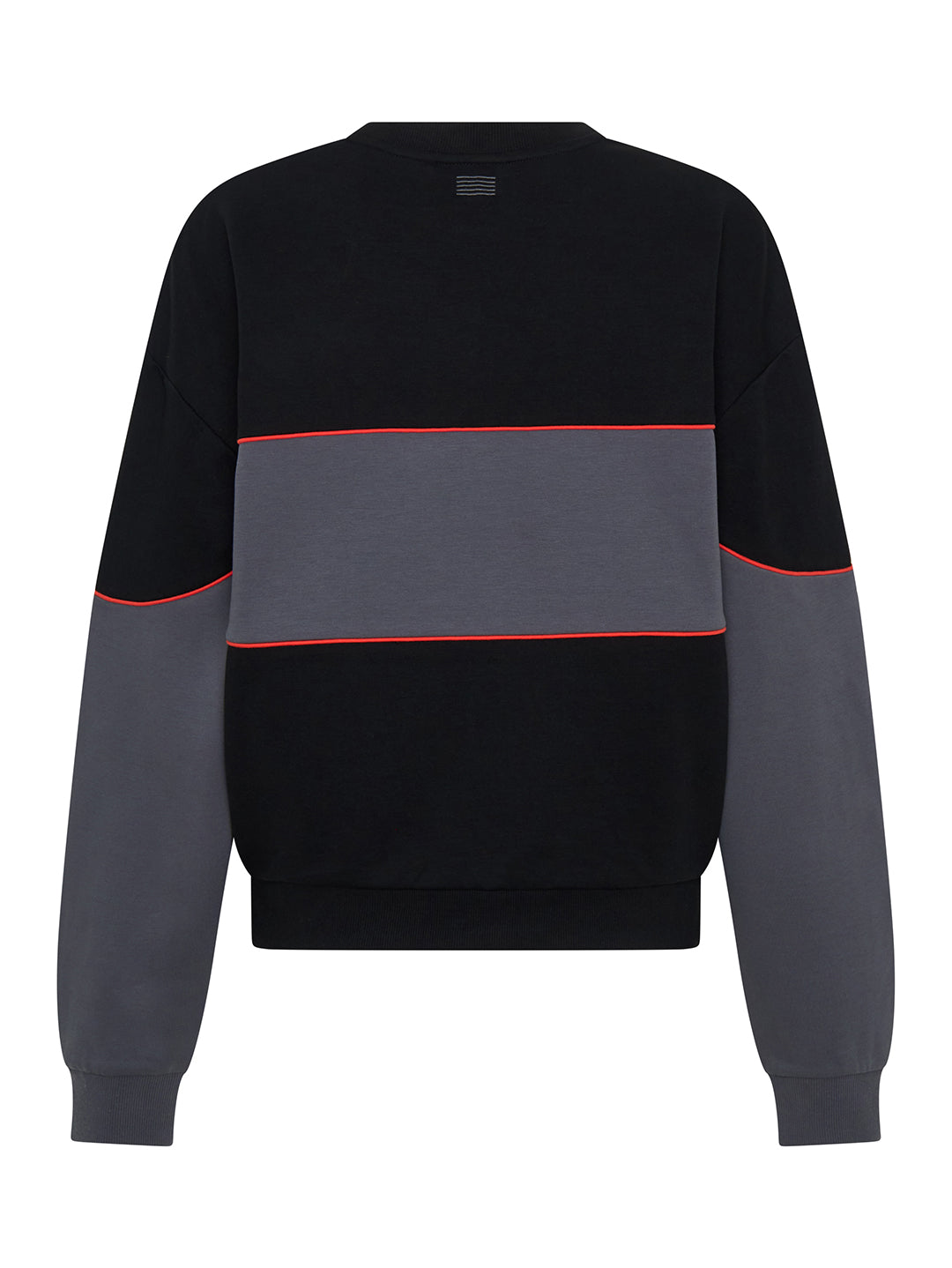 black and grey sweatshirt back view product image