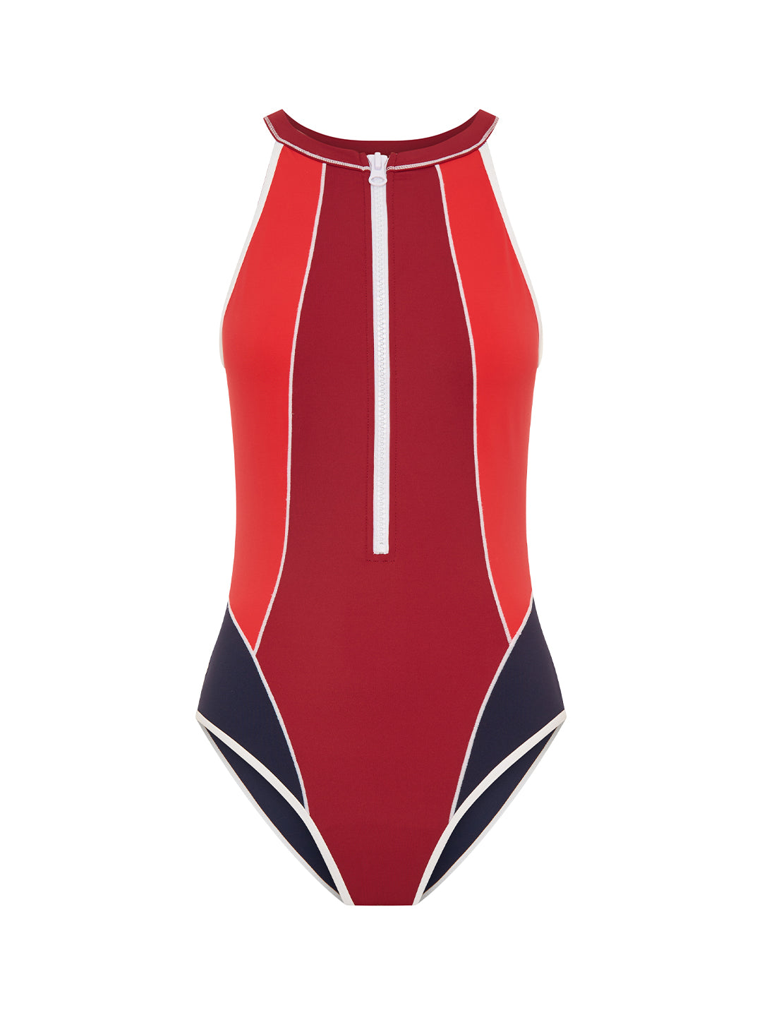 HYBRID SWIMSUIT - RED MULTI