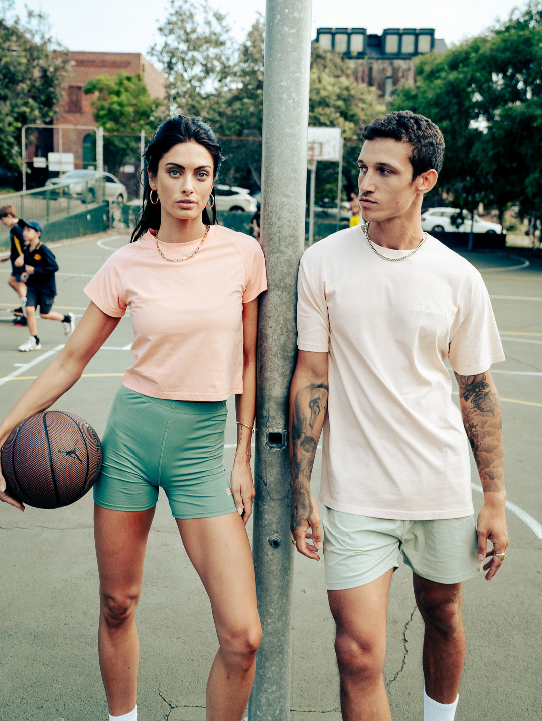 FITTED RAGLAN TEE - Salmon