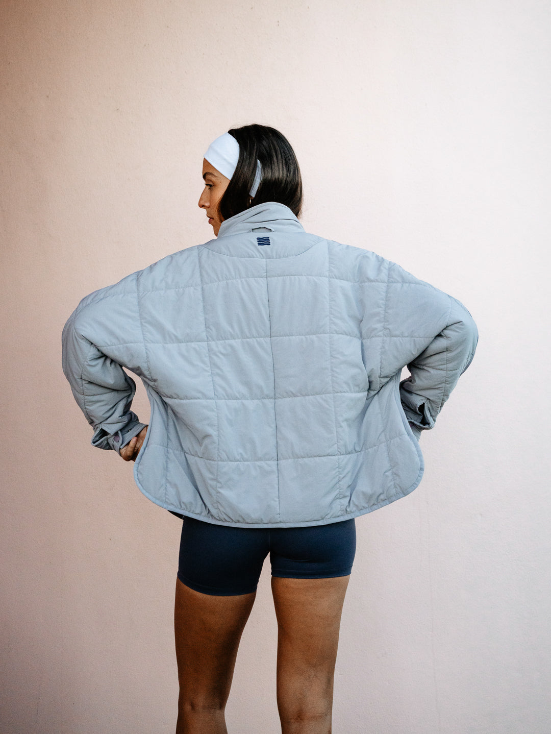 COURT SIDE QUILTED JACKET-DUSTY PURPLE