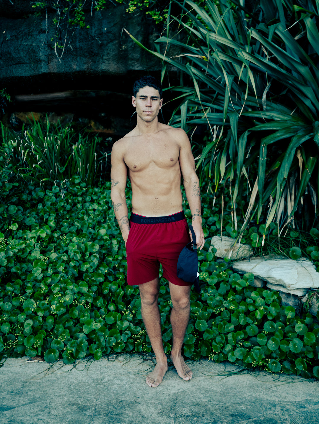 TECH GYM SHORTS - Claret