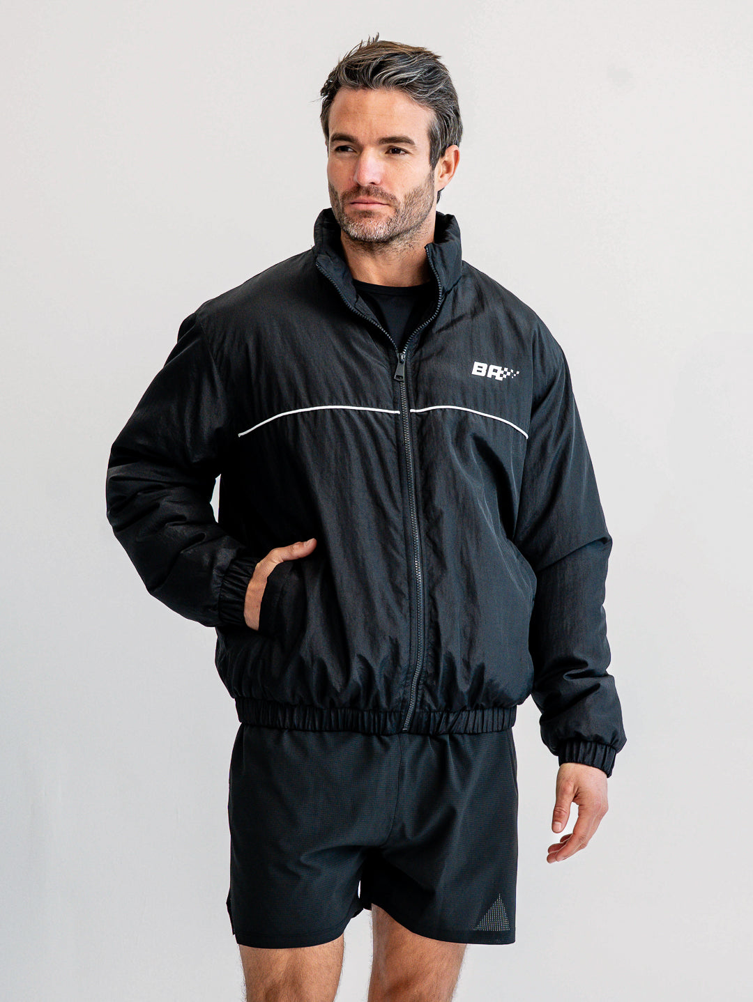 Speedway Sideline Bomber Jacket - Black