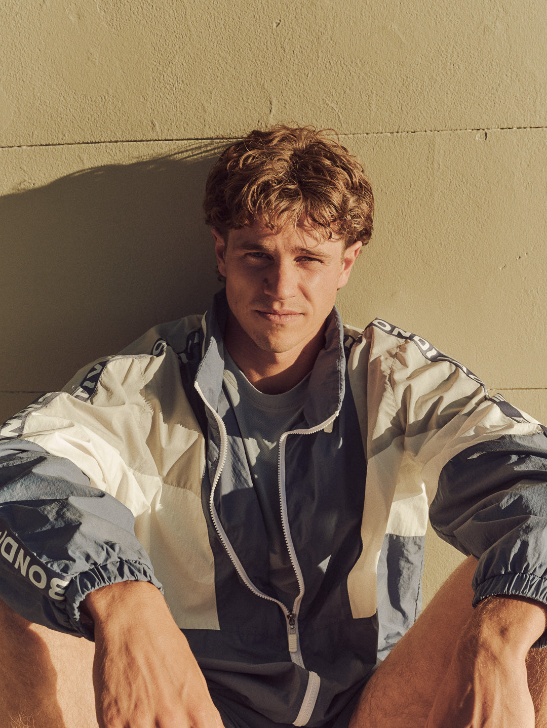 GLORY DAYS HOODED WINDBREAKER - BLUE MULTI