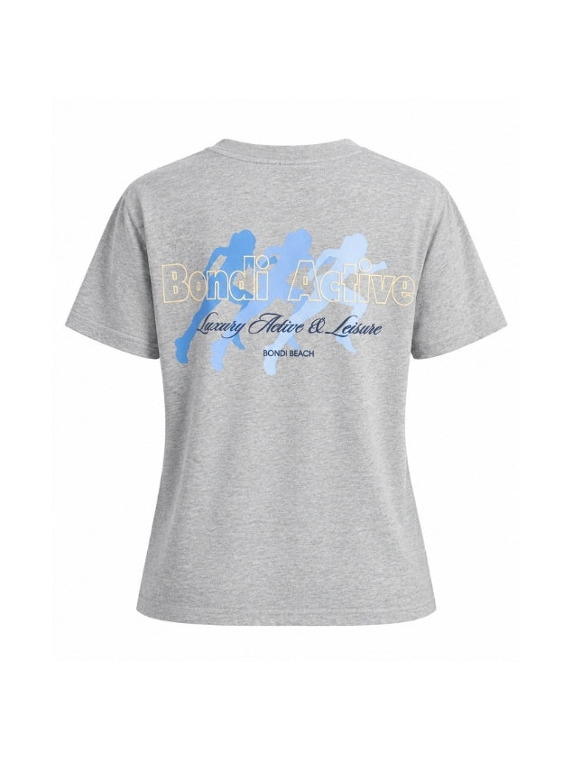 Womens oversized t-shirt with monogram detailing on the chest and back in a super soft cotton fabric with a relaxed oversized fit.