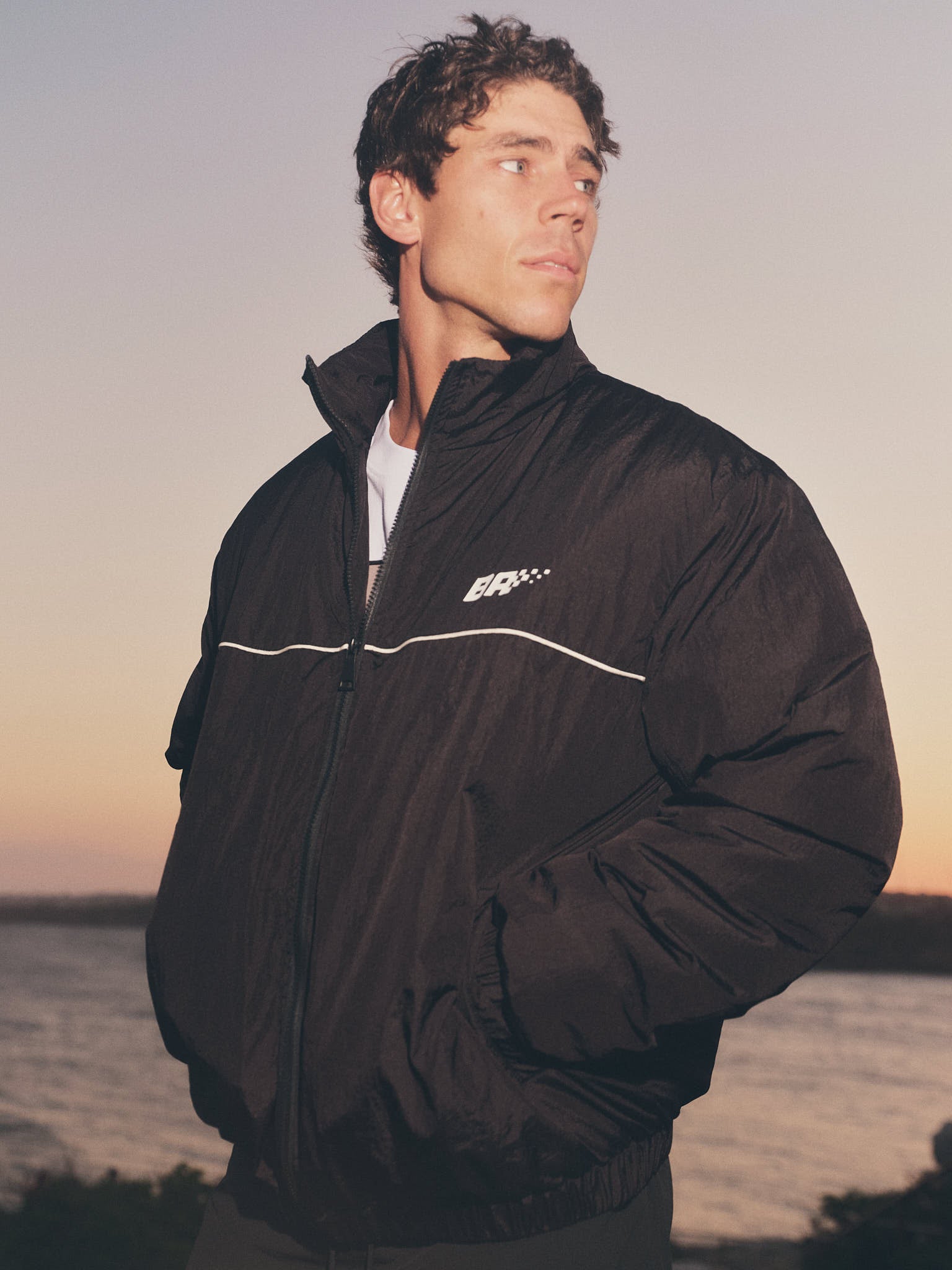 Speedway Sideline Bomber Jacket - Black