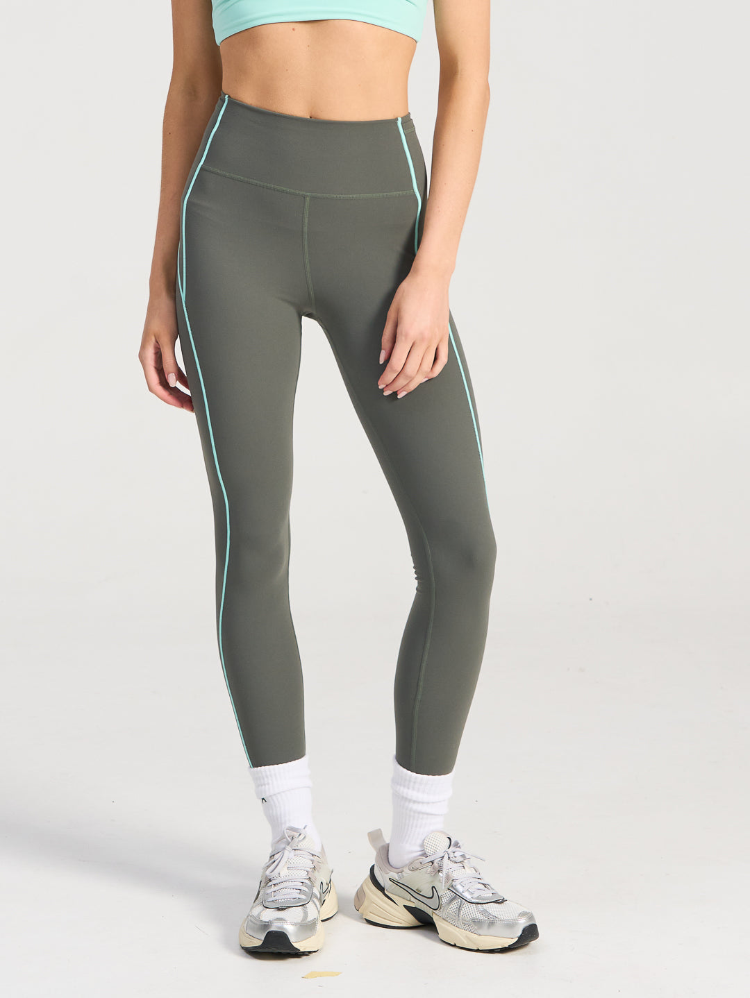 Speedway Piped Full Length Leggings - Asphalt