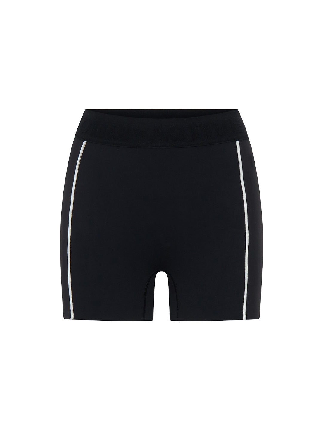 black 2.5" bike short front view product image