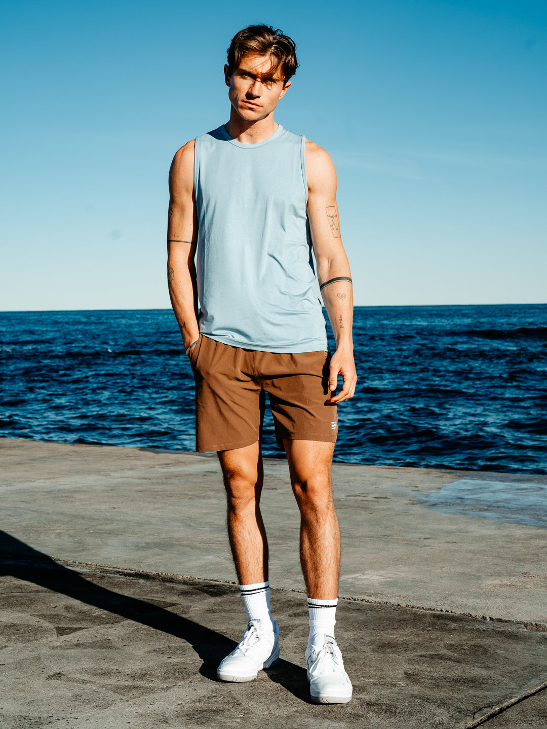 SPORT CLUB GYM SHORT - RUST