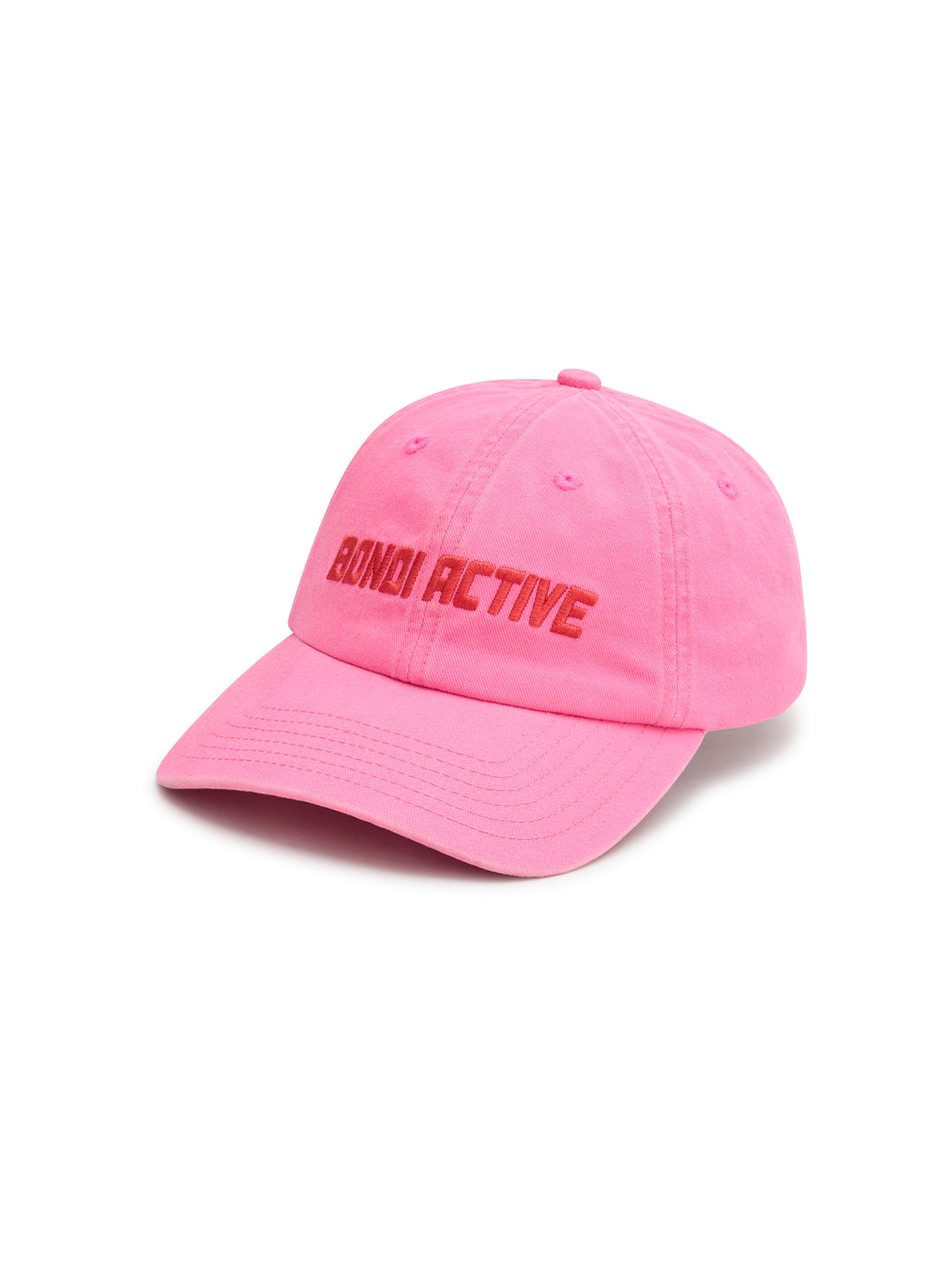 fuchsia pink and red cap front view product image