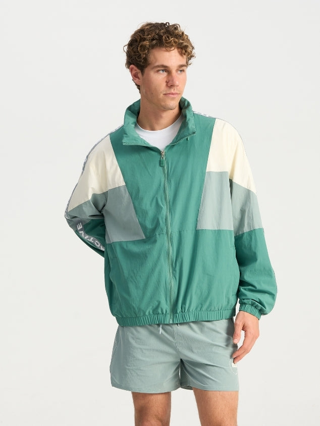 Windbreaker Hoodie - Green Multi