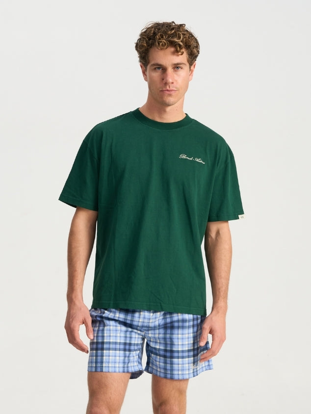 Cursive Tee - Deep Green