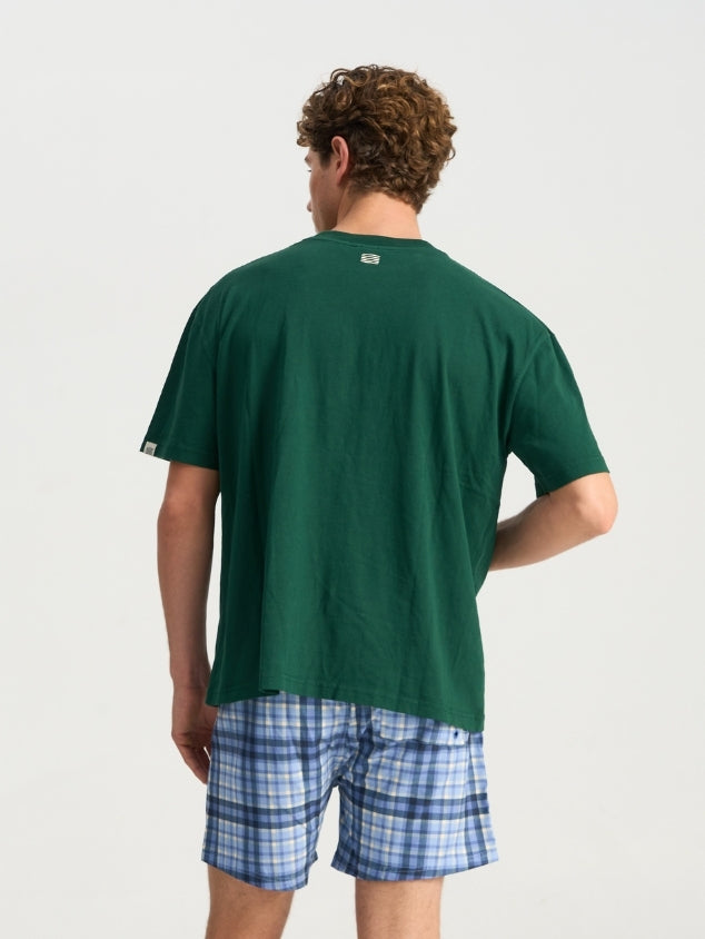 Cursive Tee - Deep Green