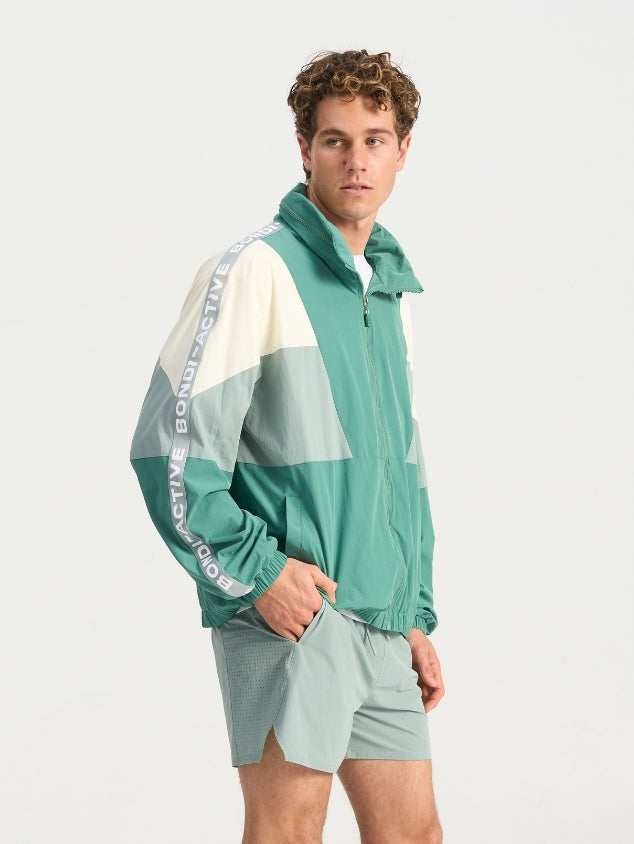 Windbreaker Hoodie - Green Multi