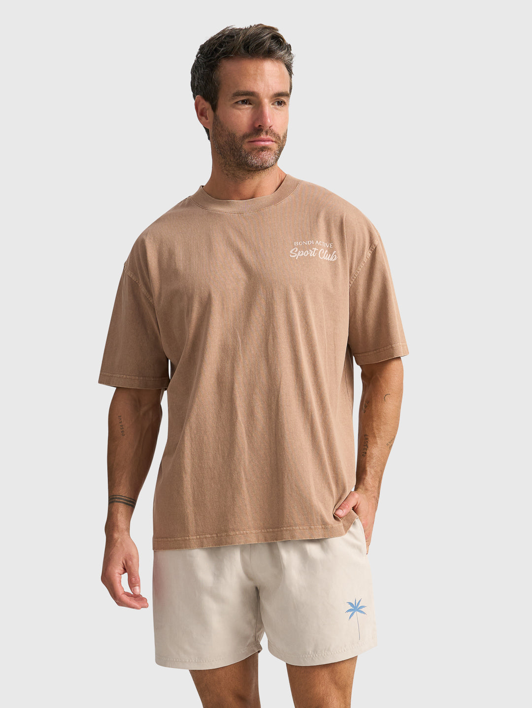 ATHLETIC DEPT. OVERSIZED TEE - MOCHA