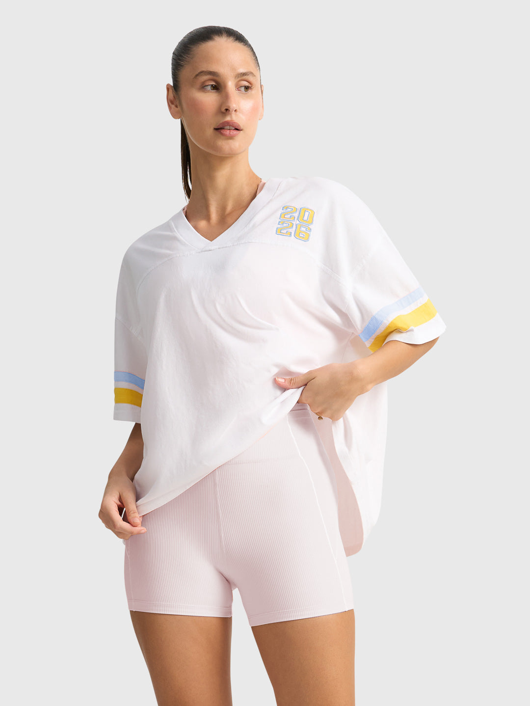 GLORY DAYS OVERSIZED MUSCLE TEE - WHITE