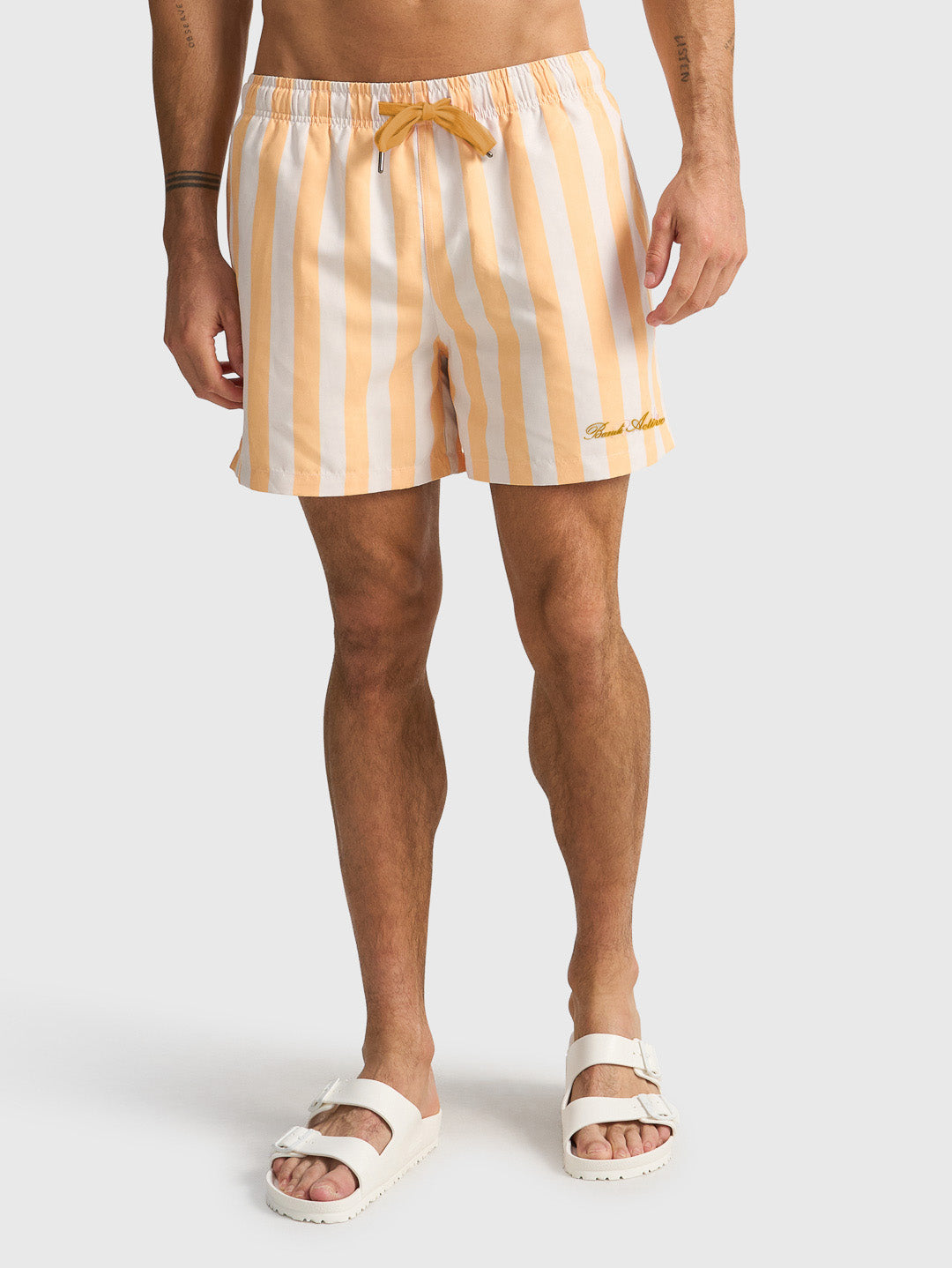 GLORY DAYS SWIM SHORT - BANANA STRIPE