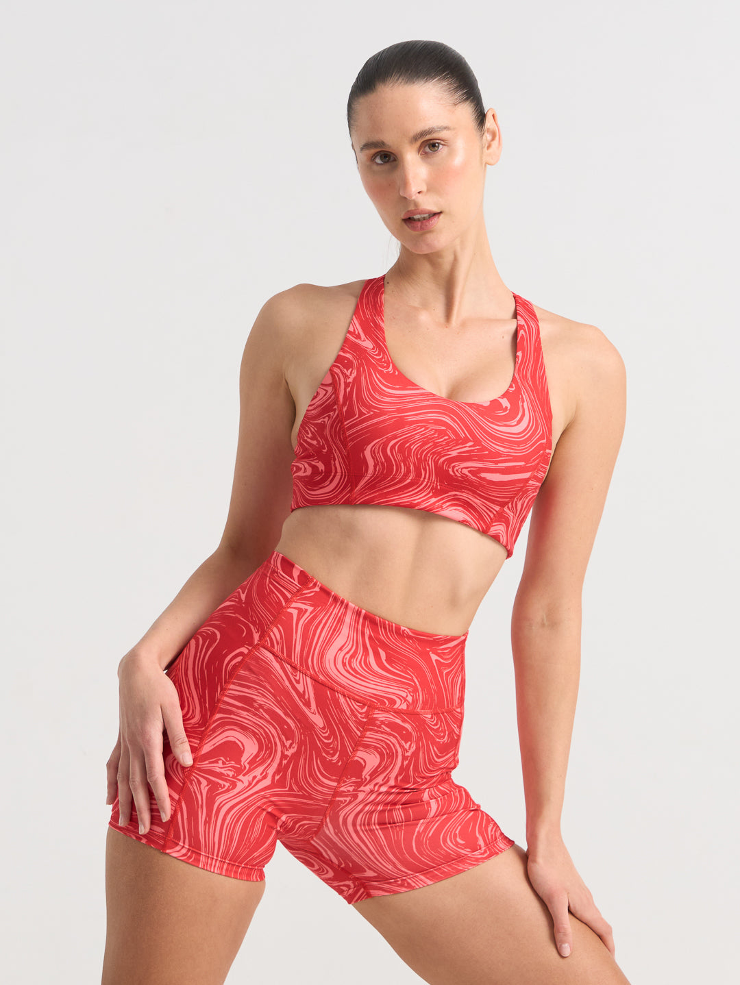 Forma Evolve Support Bra - Red Marble