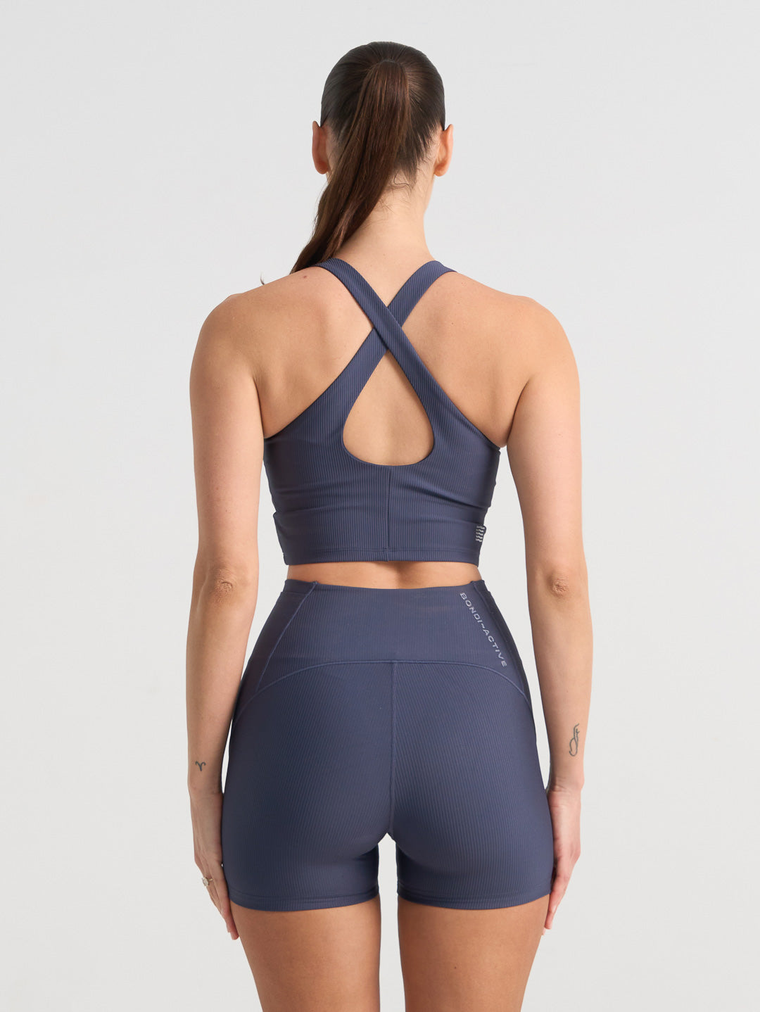 GLORY DAYS CROSS BACK CROP -SMOKEY BLUE
