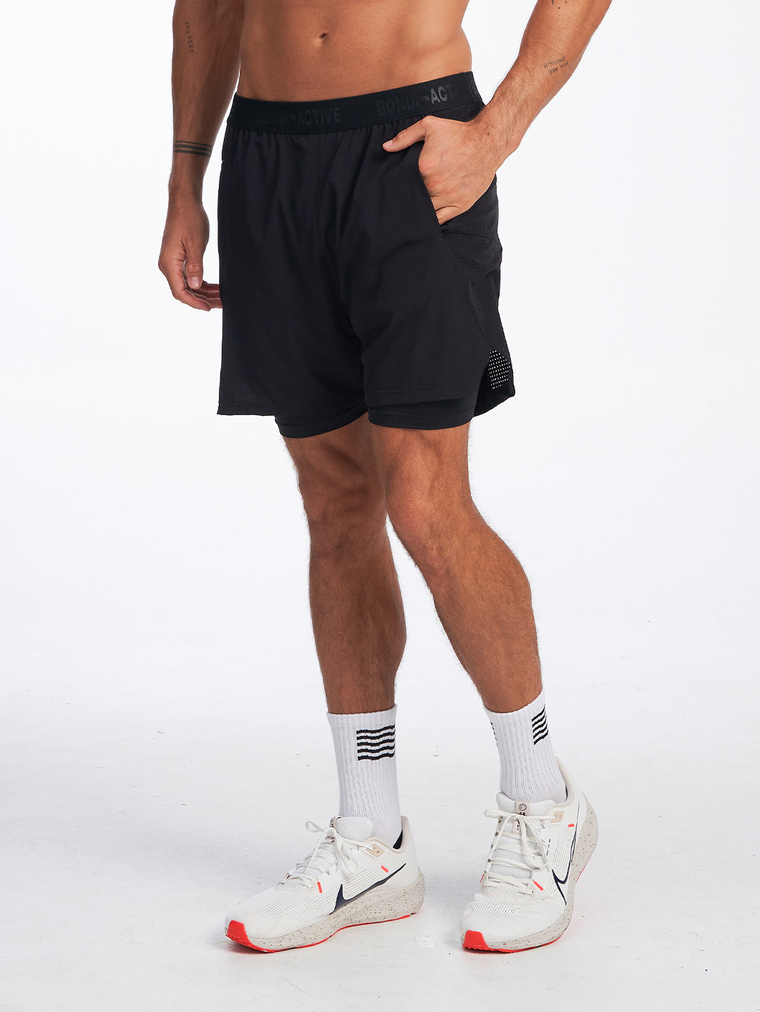 2 in 1 Run Short - Black