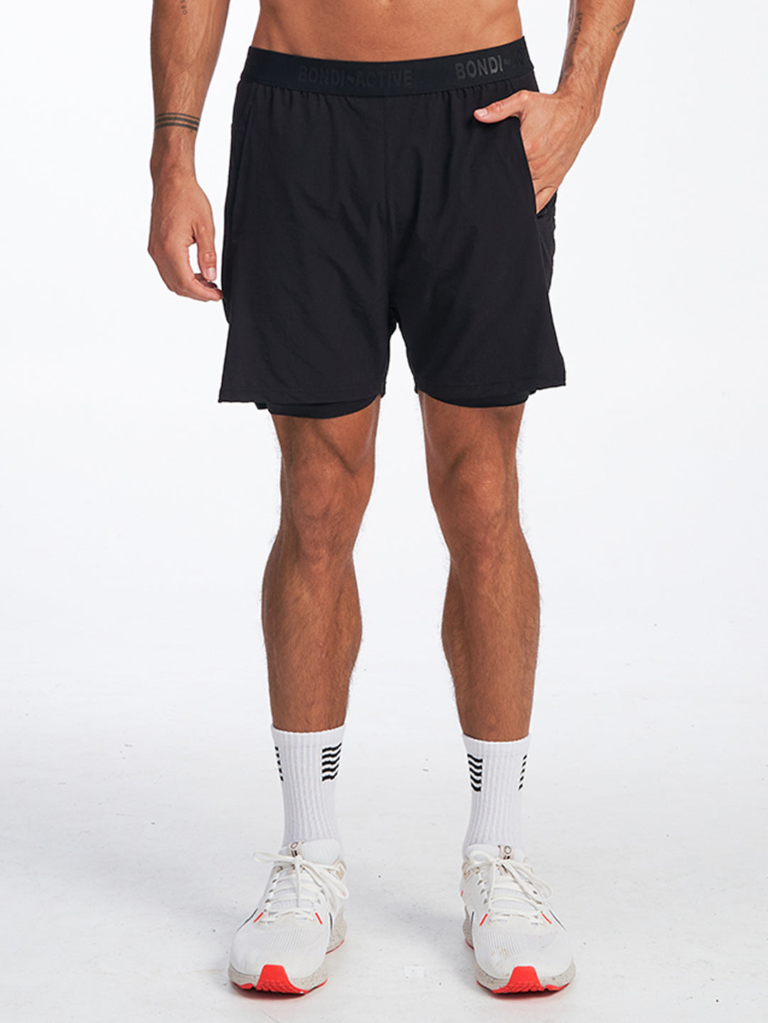 2 in 1 Run Short - Black