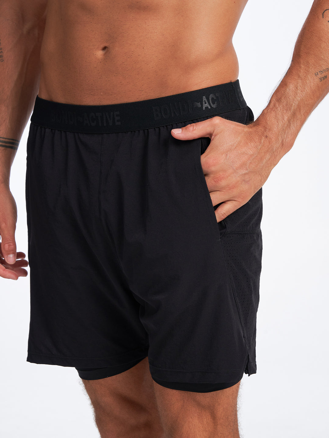 2 in 1 Run Short - Black