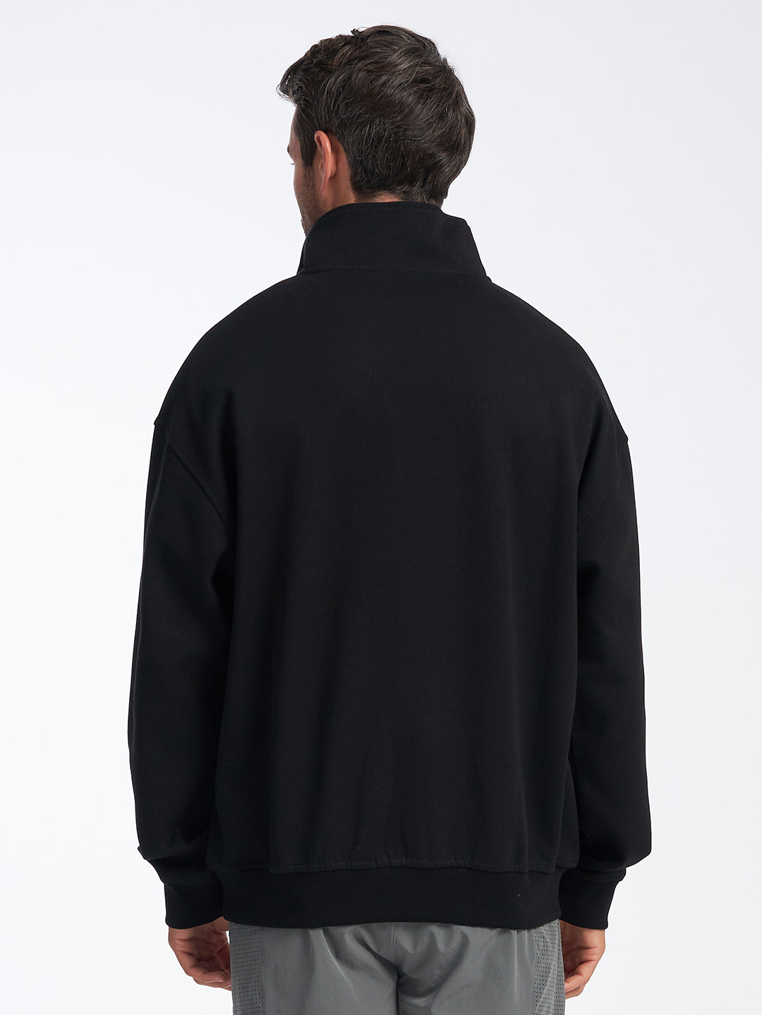 Zip Interlock Sweat - Black