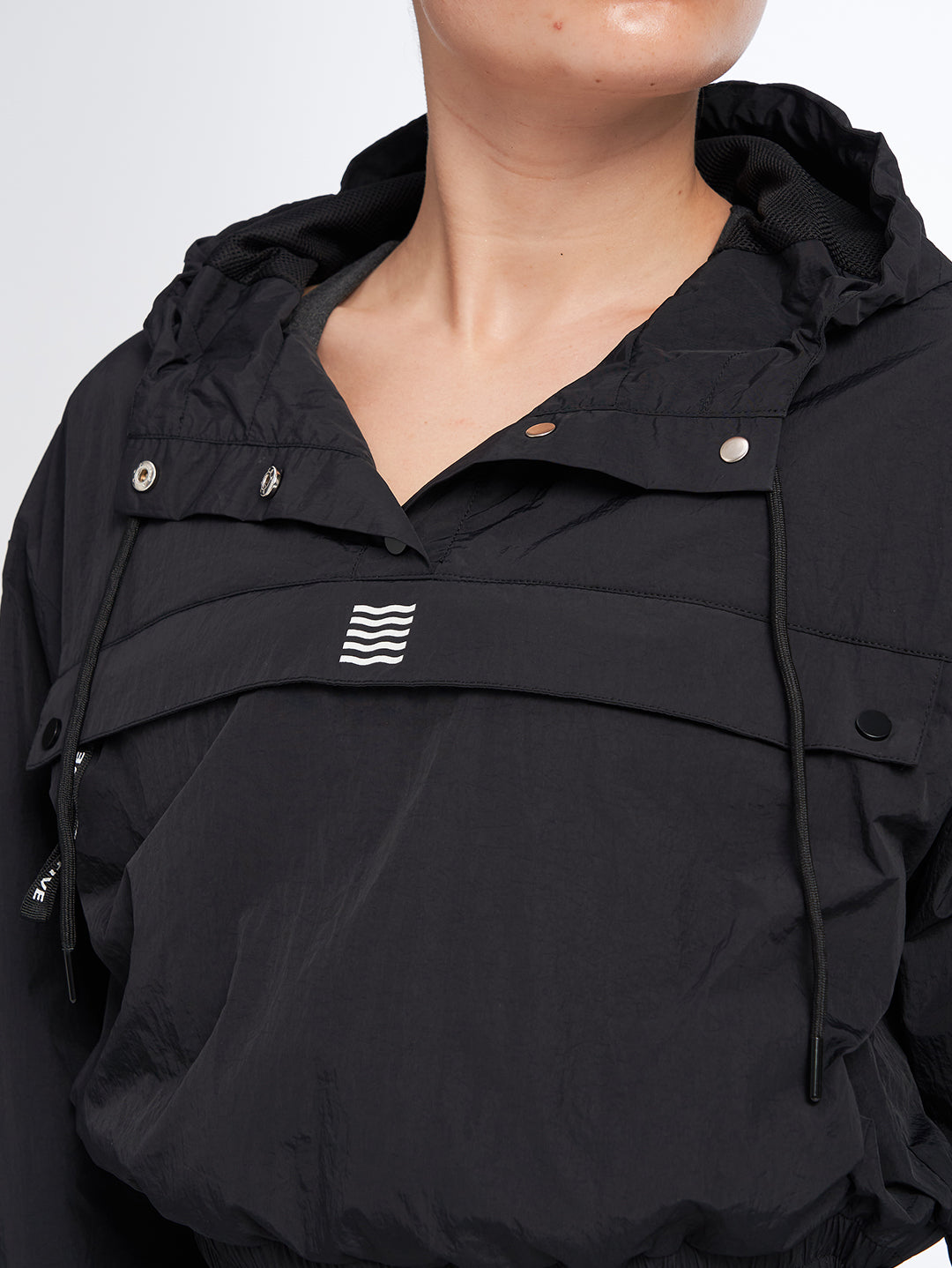 Cropped Anorak - Black