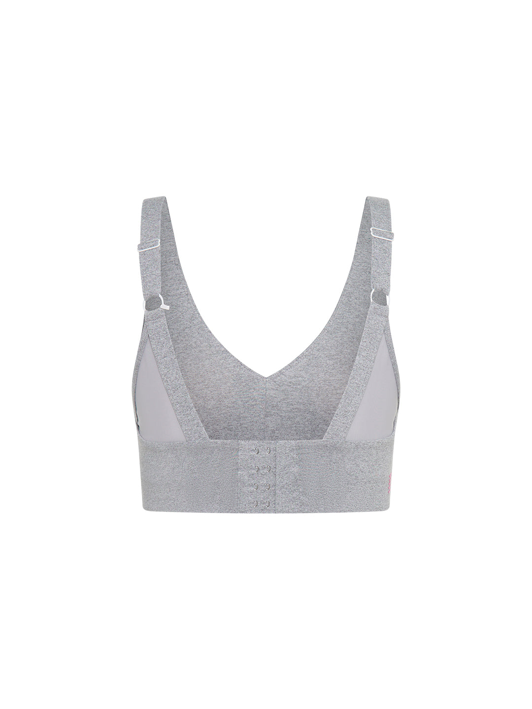 V Neck Support Bra - Grey Marle