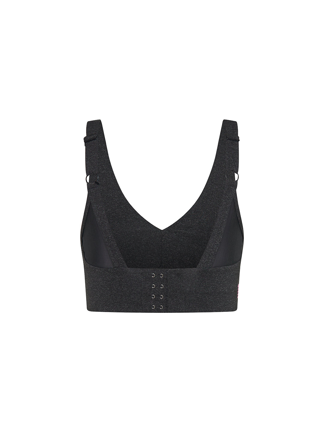 V Neck Support Bra - Black Marle