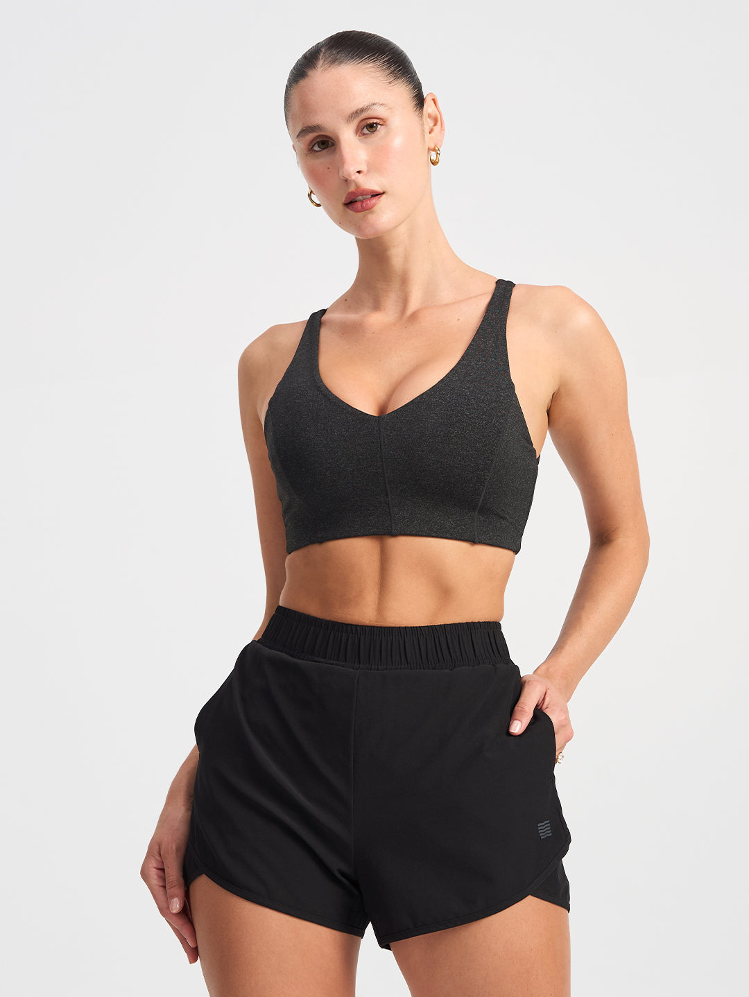 Layered Running Short - Black