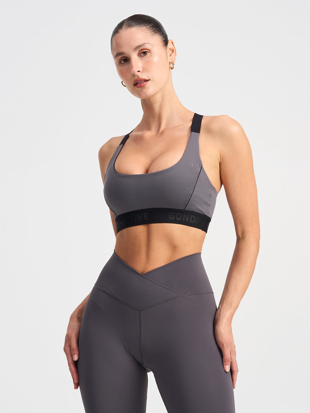 Racer Back Bra - Steel