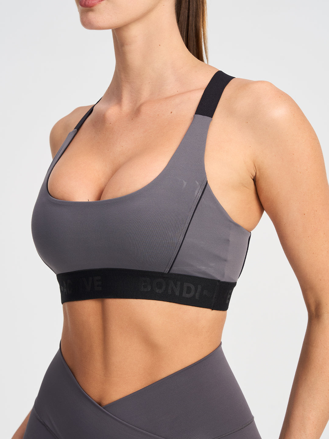 Racer Back Bra - Steel