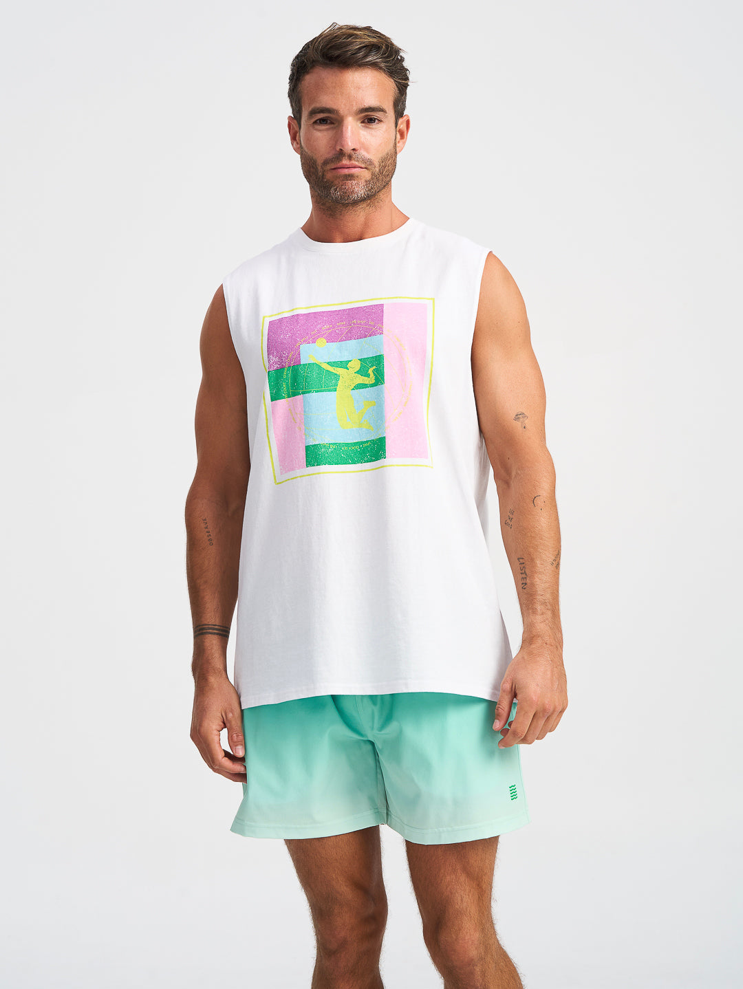 Volleyball Tank - White