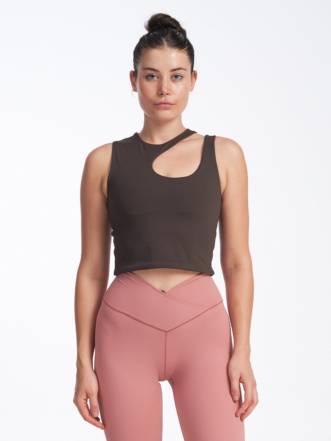 Connection Reversible Crop Top - Chocolate