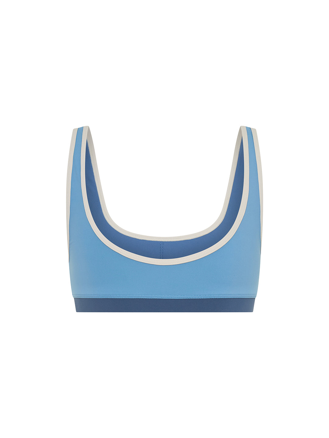 SPORT CLUB SCOOP NECK BRA - BLUE