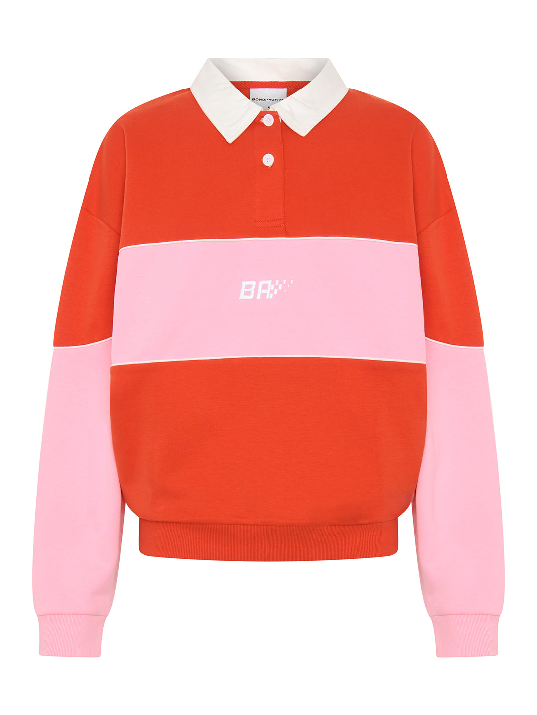 Speedway Prep Collared Crew - Tomato