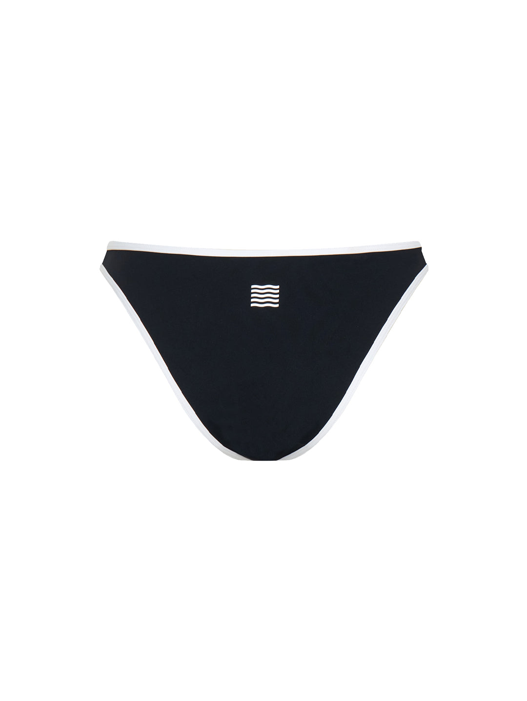 black and white swim bottom back view product image